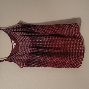 Red tank top multi colored